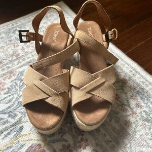 TOMS Women's Willow Platform Tan Sandals